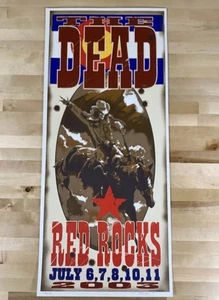 The Dead Red Rocks Juli 2003 offizielles Konzert Poster, Biffle signiert limitierte Auflage - Bild 1 von 4