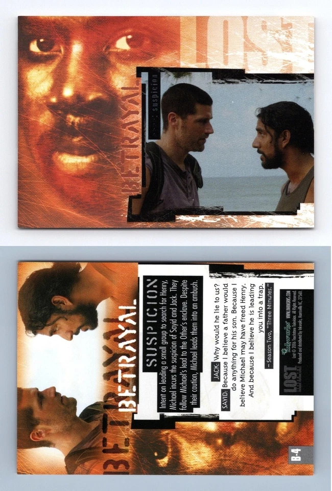 Suspicion #B-4 Lost Season 2 Inkworks 2006 Betrayal Foil Trading Card - Image 1 of 1