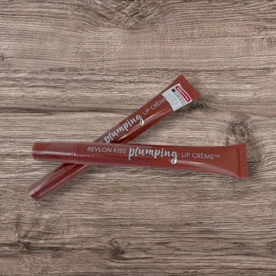 2 PACK Revlon KISS PLUMPING LIP CREME Lipstick #510 NUDE HONEY 0.25 fl oz Sealed - Image 1 of 4