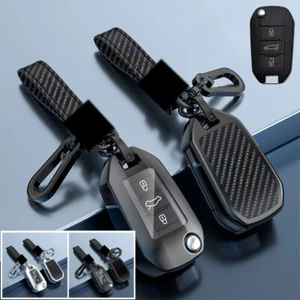 Zinc Alloy TPU Car Key Case Cover For Peugeot Citroen Vauxhall Opel Corssland - Bild 1 von 11