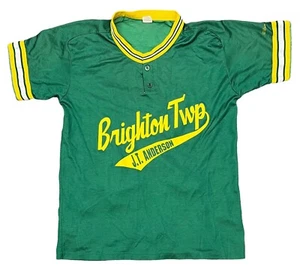 Vintage 1980's Brighton Twp Pennsylvania WIlson Brand Baseball Jersey Sz L Old - Picture 1 of 6