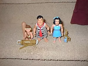 The Flintstones Modellino giocattolo vintage Fred Bam Bam Betty Flintstone - Foto 1 di 6