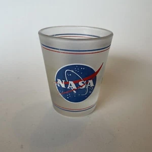 Vintage NASA Space Program Shot Glass Frosted Est 1958 - Picture 1 of 7