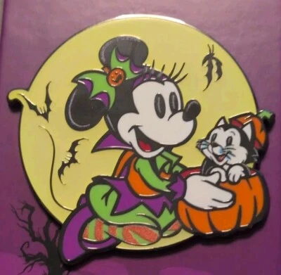 Disney Halloween Minnie Mouse y Figaro Calabaza Pin Foto 1 de 2