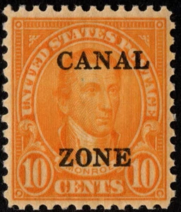 Canal Zone - 1930 - 10 Cents Orange James Monroe Issue Overprinted # 104 Mint NH - Picture 1 of 1