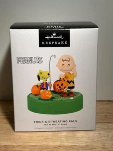 Hallmark 2024 Peanuts Snoopy Charlie Brown Trick-or-Treating Pals Magic Ornament - Picture 1 of 2