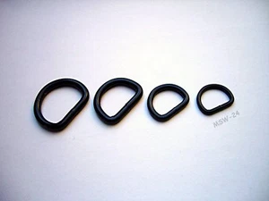 10 D-Ringe,Eisen schwarz pulverbeschichtet, geschweißt, 16 x 3 mm - Picture 1 of 1