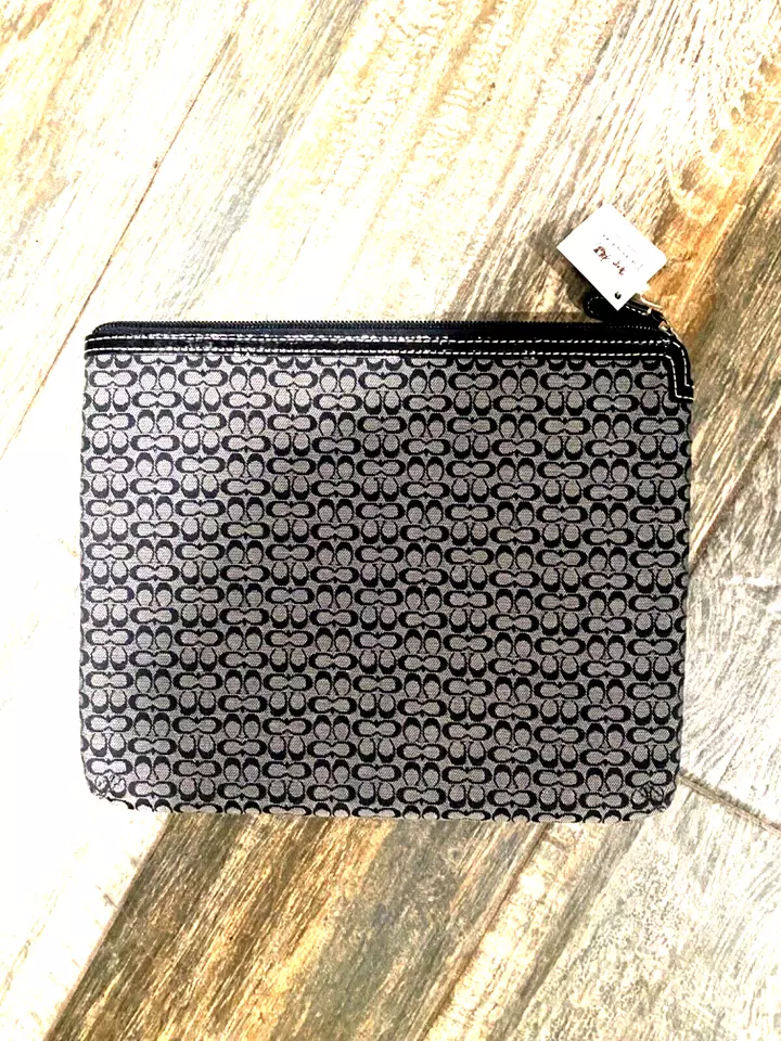 NEW Coach Signature Black Tablet Holder Ipad Holder Pouch NWT - Image 1 of 1