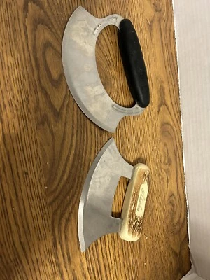 AMCO ACERO INOXIDABLE 8650 MELLAZUNA Cortador Y Hueso Imitado Alaska USADO, LOTE DE 2 Foto 1 de 4