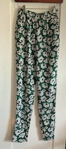 Pantalones Stella McCartney para mujer talla 36 100 % seda floral verde/blanco/negro - Imagen 1 de 6