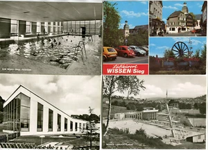 AK Konvolut,  4 x Wissen an der Sieg, u.a. Freibad um 1970 - Picture 1 of 1