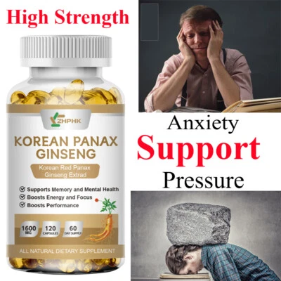 Korean Red Panax 1600mg, Panax Ginseng, Super Strength, Amazing Value & Quality - Image 1 of 4