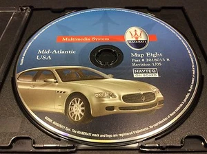 MASERATI NAV GPS DVD CD MAPA DE DISCO OCHO 8. 2018013 8. 1/05 MID ATLANTIC EE. UU. #CD47 - Imagen 1 de 1
