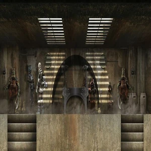 1/6. STAR WARS ROTJ Jabba Palace Innenraum IKEA Detolf 15x15 Diorama Kulisse - Bild 1 von 9