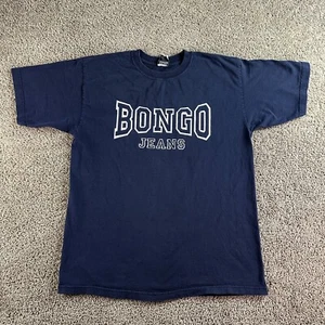 VINTAGE 90s Bongo Jeans Shirt Mens Extra Large Blue White Gene Montesano - Picture 1 of 9