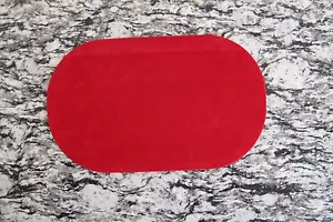 #5113C Lot 2Pcs 7" Red Oval Elbow Knee  Patches Repair Appliqué - Picture 1 of 1