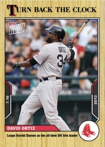 2021 TOPPS NOW TURN BACK THE CLOCK CARD BOSTON RED SOX DAVID ORTIZ #101 DH HITS - Picture 1 of 1