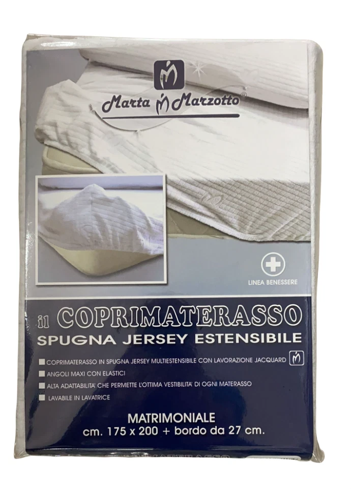 Coprimaterasso Marta Marzotto Cotone Elasticizzato In Spugna Jersey Varie Misure