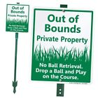 SmartSign 12 x 10 inch “Out Of Bounds - Private Property, No Ball Retrieval, 