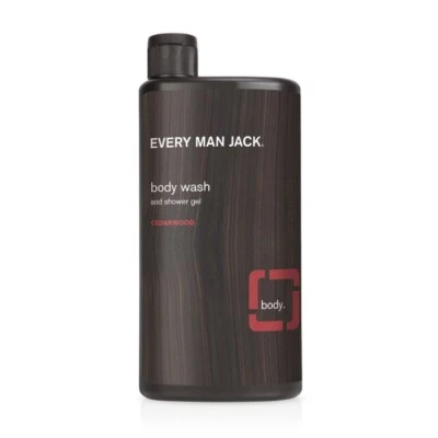 Every Man Jack Cedarwood Body Wash Shower Gel NEW 16.9Oz Bottle & NEW Travel Bag - Image 1 of 4