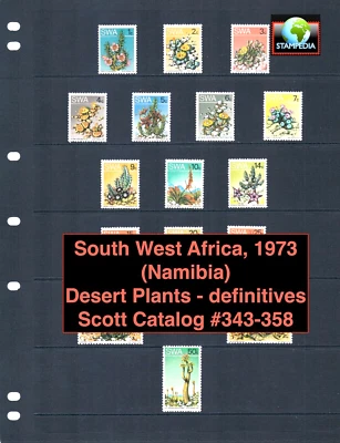 $23.80 Scott Value  - 1973 SOUTH WEST Aloe Plants definitives CV MNH NH UMM - Image 1 of 4