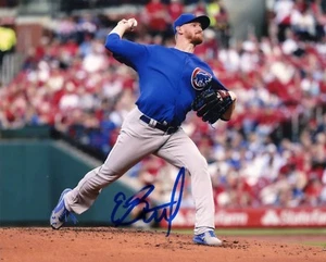 EDDIE BUTLER SIGNED 8X10 PHOTO CHICAGO CUBS COA - Picture 1 of 1