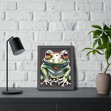 Spotted Frog Framed Print | Animal Wall Art | Stylish Pinewood Frame 