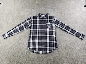 Colosseum Mens Long Sleeve Button Up Shirt Medium Black Plaid Florda Gators - Picture 1 of 12