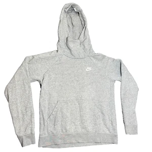 Nike Unisex High Neck Pullover Hoodie Sz Small Heather Gray - Picture 1 of 5