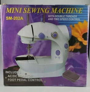 Mini Sewing Machine w/ Double Threads & Two Speed Control SM-202A - Picture 1 of 5