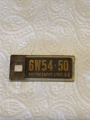 VTG Disabled Veterans Mini License Plate Key Chain THE EMPIRE STATE 53 NEW YORK - Image 1 of 4