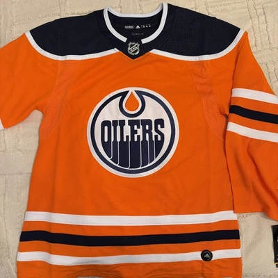 NHL Edmonton Oilers Authentic Orange Adidas Hockey Jersey Size 50 L - Image 1 of 4