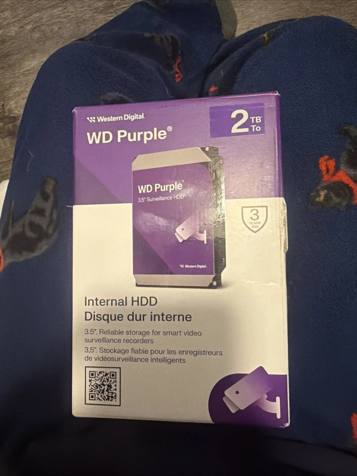 WD Purple 2TB Internal Surveillance HDD SATA 3.5" WD23PURZ - Image 1 of 1