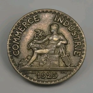 1925 France 50 Centimes Chamber of Commerce Old World Coin KM 884 (stk029) - Picture 1 of 2