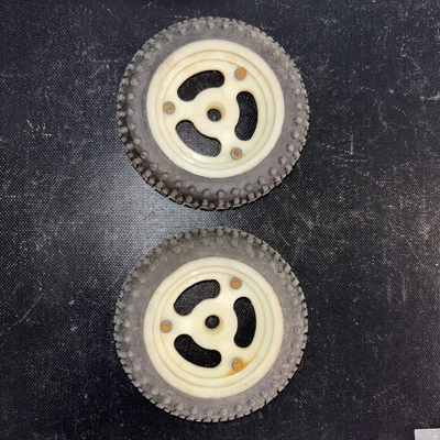 Vintage RC-10 Og Front Wheels With Knobby  Pro-Line Tires, Barely Used!!! - Image 1 of 4