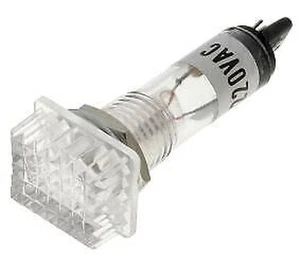 230V Light Indicator neon Lamp, Ø10mm lens 12x16mm white - Picture 1 of 1
