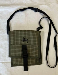 Auténtico bolso de hombro bolsa de viaje STUSSY años 90 vintage ropa de calle coleccionable - Imagen 1 de 12