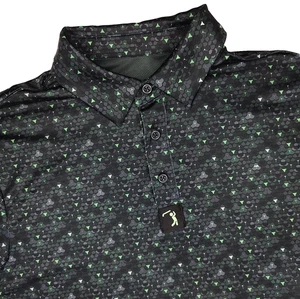 Bogey Bros Mens Small Golf Polo Performance Stretch Shirt Geometric Tee - Picture 1 of 7