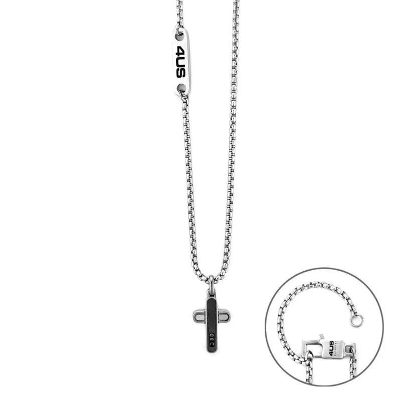 4UCL8064 Collana da Uomo in Acciaio Catena Croce 4US Cesare Paciotti -10% Sconto - Immagine 1 di 1