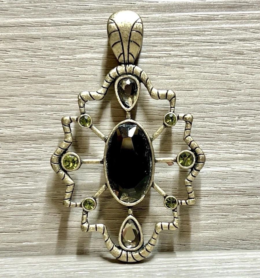 Colgante Vintage Lia Sophia Bonsai Corte Reversible Cristal Tono Dorado, 2.5 pulgadas Foto 1 de 4