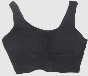 Zone Pro Black Racerback Seamless Wireless Pullover Sport Bra Size 2X V Neck - Picture 1 of 3