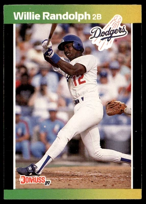 1989 Donruss Traded #T-8 Willie Randolph Dodgers  - Image 1 of 2