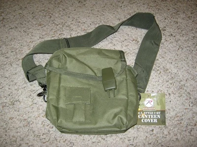 ROTHCO G.I. СТИЛЬ ОЛИВКОВЫЙ СЕРО-КОРИЧНЕВЫЙ 2 QT. КРЫШКА ДЛЯ СТОЛОВОЙ МОЧЕВОГО ПУЗЫРЯ БЕСПЛАТНАЯ ДОСТАВКА КОРЗИНА 7 - Изображение 1 из 2