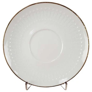 Untertasse für Suppe Goldrand Winterling Kirchenlamitz Relief Weiß mit - Bild 1 von 5