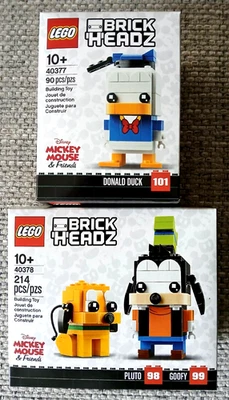 Lego Brickheadz Disney: Donald Duck 40377 & Goofy & Pluto 40378 2020 sellado NUEVO Foto 1 de 4