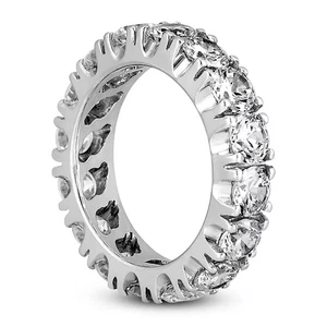 14K Gold Ewigkeit Ehering klassisch 6,25 Karat rund Lab-gezüchtet Diamant E VVS2 - Bild 1 von 4