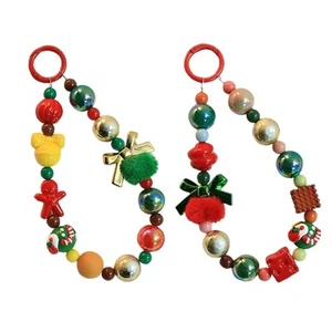 Porte-clés nœud de Noël, bracelet, sangle, rallonge de chaîne de sac à - Zdjęcie 1 z 12