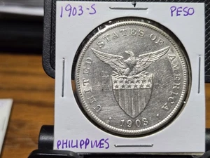 Nice 1903-S Philippines Silver Peso.  High Grade. 9 - Picture 1 of 2