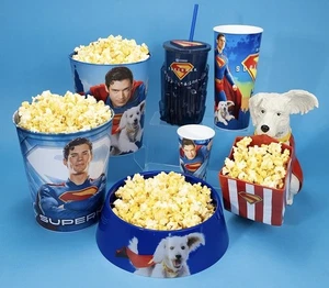 Superman Moovie 2025 Light Up Tumbler secchio crittografico ciotola tazza di latta set 7 pezzi nuovo in - Foto 1 di 1