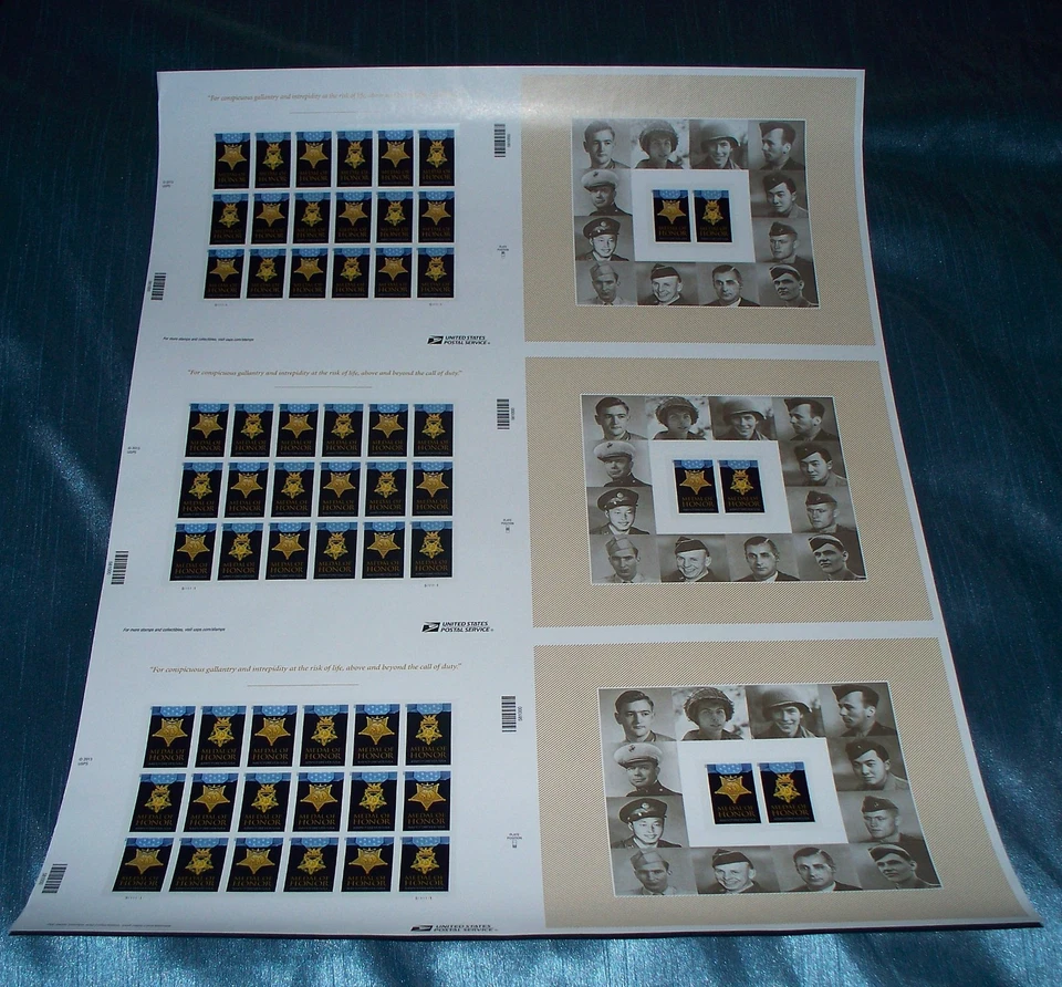 US 2013 - Medal of Honor Imperforate Press Sheet - Sc 4822 - 4823, Unused MNH - Image 1 of 1